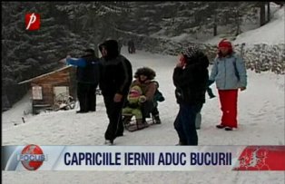 Capriciile iernii aduc bucurii