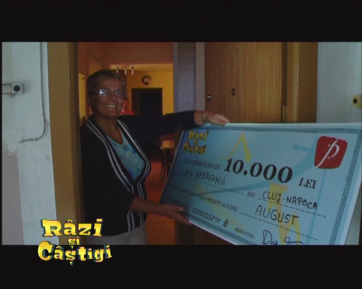 O clujeancă a câştigat 10.000 de lei la “Râzi şi câştigi”