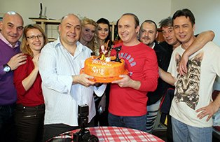 De ziua lui, Grig Chiroiu a desfăcut şampania ca Napoleon