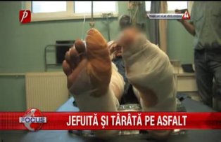 Jefuita si tarata pe asfalt