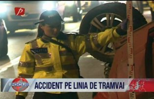 Accident pe linia de tranvai