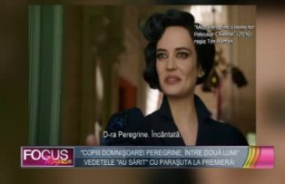 "Copiii domnişoarei peregrine: între două lumi". Vedetele "au sărit" cu paraşuta la premieră