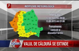 Valul de căldură se extinde