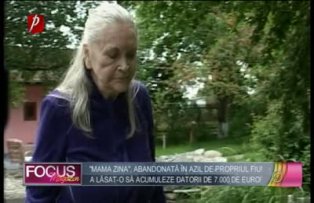 "Mama Zina", abandonată în azil de propriul fiu! A lăsat-o să acumuleze datorii de 7.000 de euro!