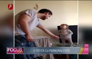 Clipul zilei: o fetita cu personalitate