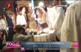 Claudia Pătrăşcanu şi Gabi Bădălău au făcut nuntă de 70.000 de euro!