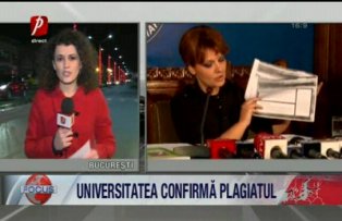 Universitatea confirma plagiatul