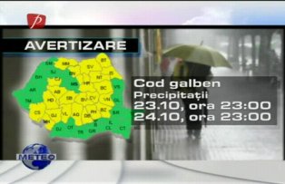 Prognoza meteo pentru 24 octombrie