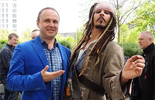 Grig Chiroiu l-a intalnit pe „Johnny Depp” la Londra