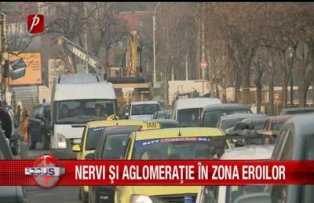 Nervi si aglomeratie in zona Eroilor
