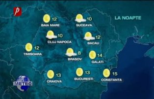 Prognoza meteo pentru luni, 23 mai