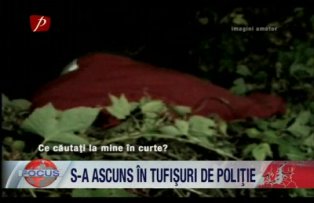 S-a ascuns in tufisuri de politie