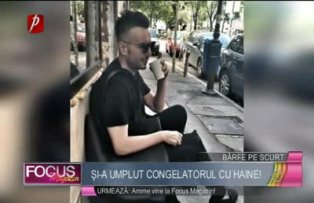 Răzvan Ciobanu şi-a umplut congelatorul cu haine!
