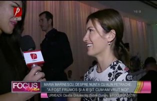 Maria Marinescu, despre nunta cu Alin Petrache: "A fost frumos şi a ieşit cum am vrut noi"