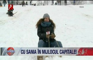 Cu sania in mijlocul capitalei