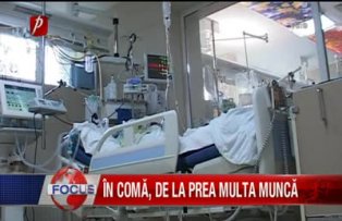 În comă de la prea multă muncă.