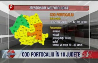 Cod portocaliu in zece judete