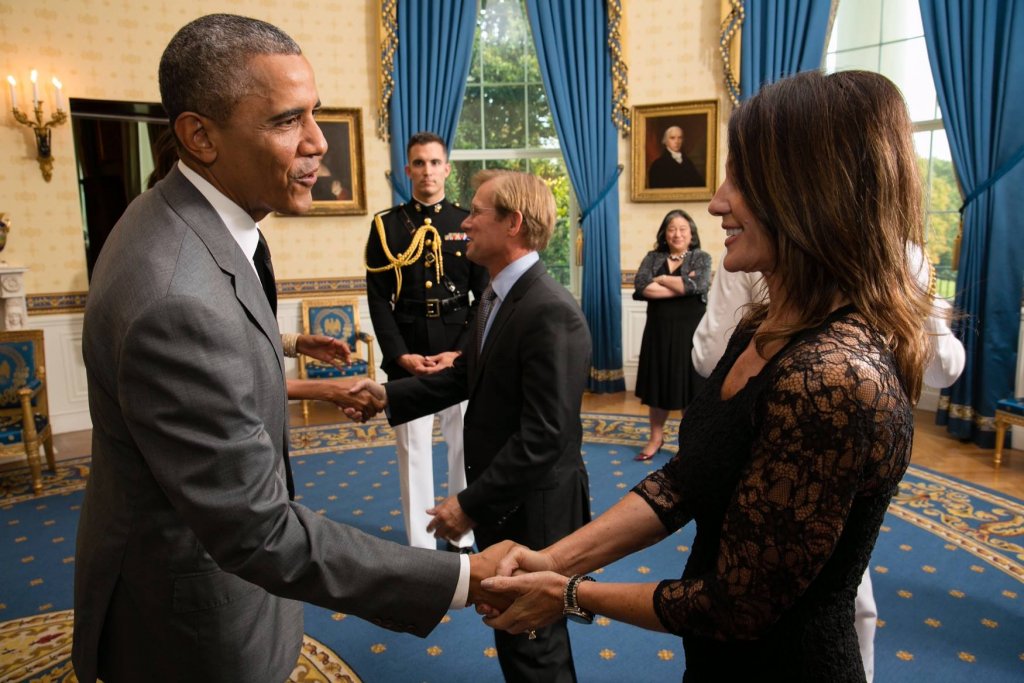 Nadia Comăneci alături de Barack Obama la Casa Albă
