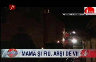 Mama si fiu arsi de vii