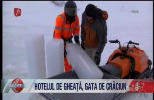 Hotelul de gheata gata de craciun