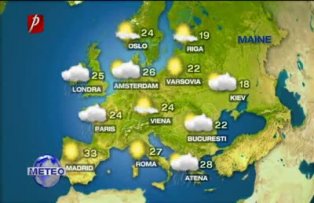 Prognoza meteo pentru marti, 7 iunie