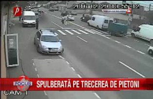 Spulberată pe trecerea de pietoni
