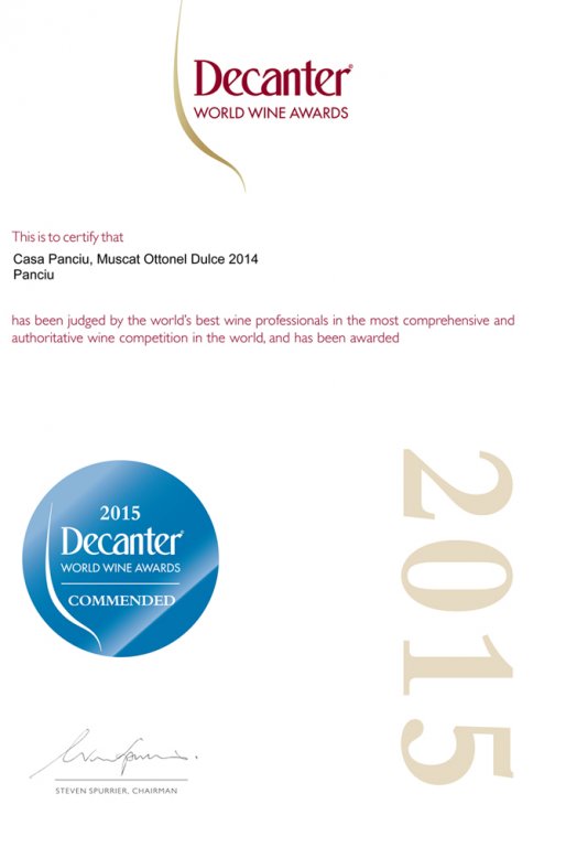 Casa Panciu, premiată cu distincţii internaţionale la Decanter World Wine Awards 2015 (P)
