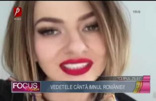 Clipul zilei: vedetele cântă imnul României!