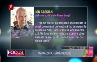 Mama Zina, fără pensie