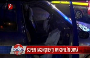 Soferi inconstienti, un copil in coma