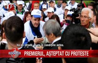 Premierul, aşteptat cu proteste la Iaşi