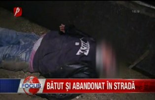 Batut si abandonat in strada