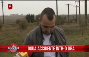 Doua accidente intr-o ora