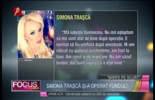 Simona Traşcă şi-a operat fundul!