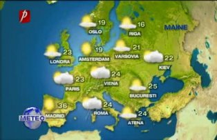 Prognoza meteo pentru joi, 9 iunie
