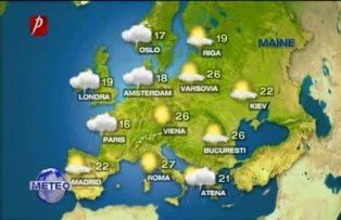 Prognoza meteo pentru duminica, 22 mai