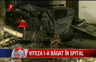 Viteza i-a băgat în spital
