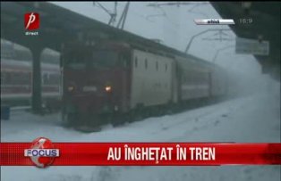 Au inghetat in tren