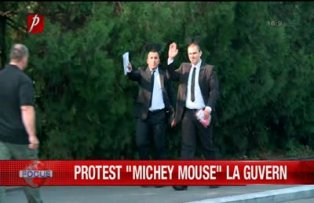 Protest Mickey Mouse la Guvern