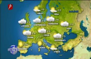 Prognoza meteo pentru vineri, 27 mai