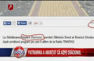 Patriarhia a anunţat că azi e crăciunul