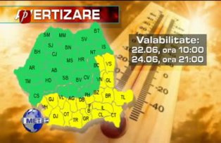 Prognoza meteo pentru joi, 23  iunie