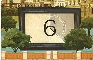 Cinema în aer liber în Piaţa Mică din Sibiu