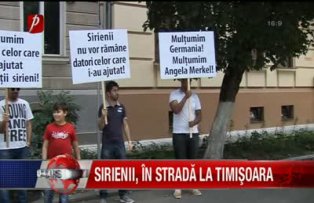 Sirienii în stradă la Timişoara