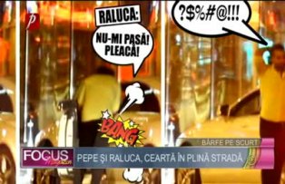 Pepe si Raluca, cearta in plina strada