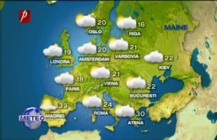 Prognoza meteo pentru duminica, 12 iunie
