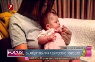 Salam îşi plimbă fiica în cărucior de 1100 de euro