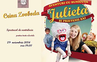 Cârcotaşa Crina dă viaţă păpuşilor într-un spectacol 100% interactiv, la Teatrul Coquette