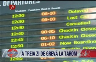A treia zi de greva la Tarom