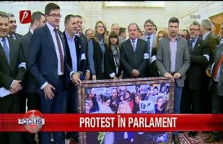 Protest in parlament